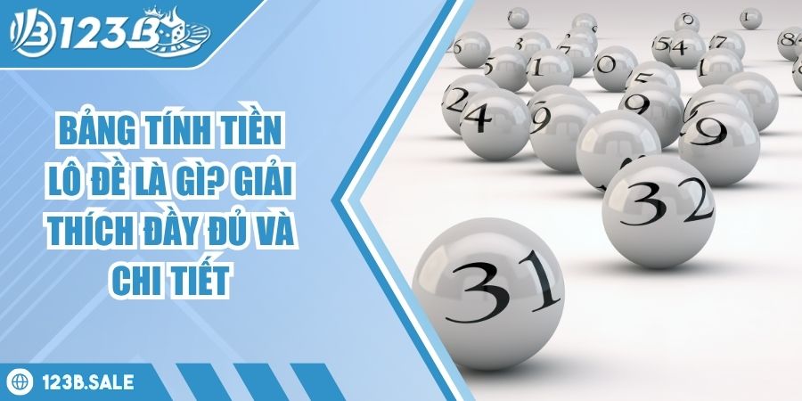 bảng tính tiền lô đề