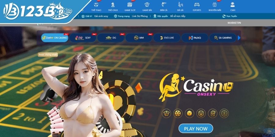 Giới thiệu sảnh Casino Online 123B