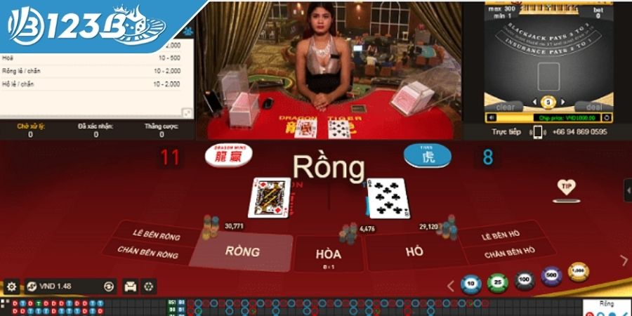 Thực hành kiểm soát vốn và tâm lý khi chơi Rồng Hổ 123B