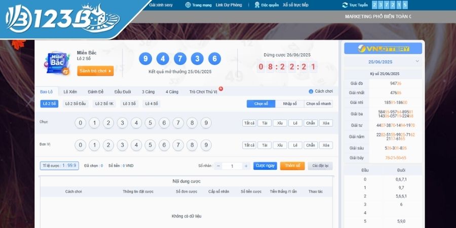Theo dõi kết quả số đề